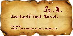 Szentgyörgyi Marcell névjegykártya