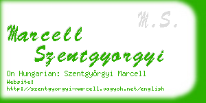 marcell szentgyorgyi business card