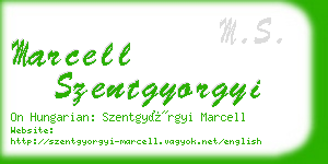 marcell szentgyorgyi business card